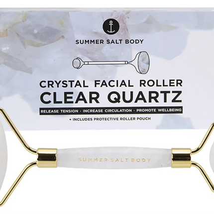 Summer Salt Crystal Face & Body Roller Clear Quartz
