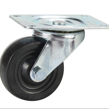 Cold Steel Rubber Swivel Castor Black 75mm