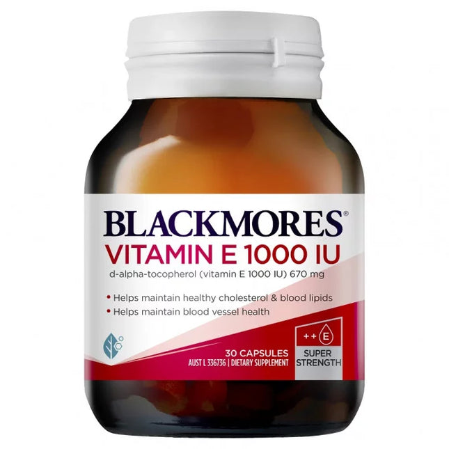 Blackmores Vitamin E 1000 IU 30 Capsules - OhYouLuckyDuck.com.au