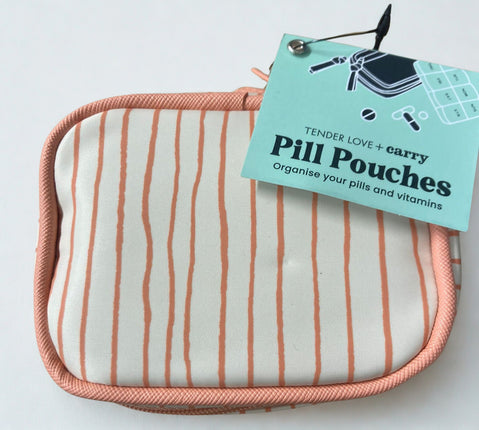 Tender Love + Carry Pill Pouches Happy Stripes