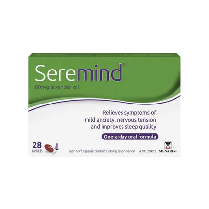 Seremind 80mg Lavender Oil 28 Capsules - OhYouLuckyDuck.com.au