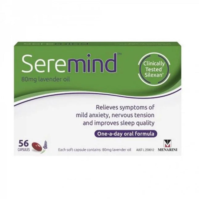 Seremind 80mg Lavender Oil 56 Capsules - OhYouLuckyDuck.com.au