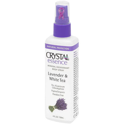 Crystal Essence Mineral Deodorant Spray Lavender & White Tea 118ml - OhYouLuckyDuck.com.au