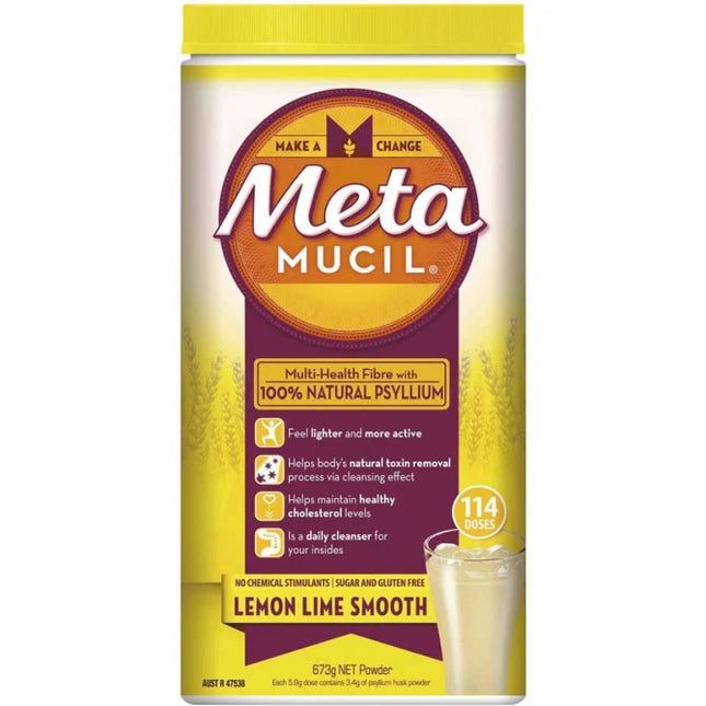 Metamucil Lemon Lime Smooth Fibre Powder 673g - OhYouLuckyDuck.com.au