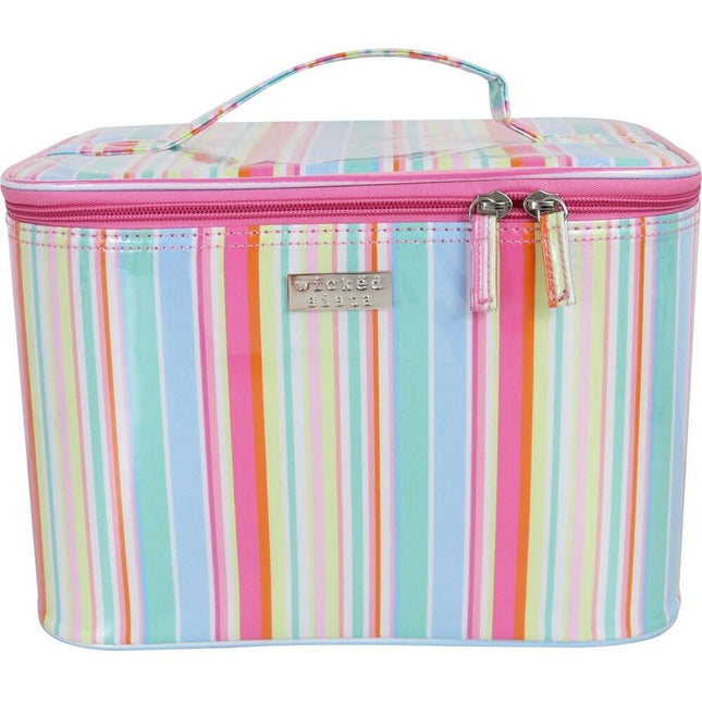 Wicked Sista Candy Stripe Large Beauty Case