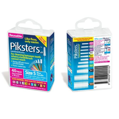 Piksters Interdental Size 5 Blue 40Pk - OhYouLuckyDuck.com.au