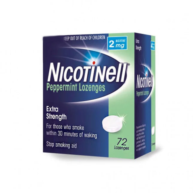 Nicotinell Lozenges Peppermint 2mg 72 Pack - OhYouLuckyDuck.com.au