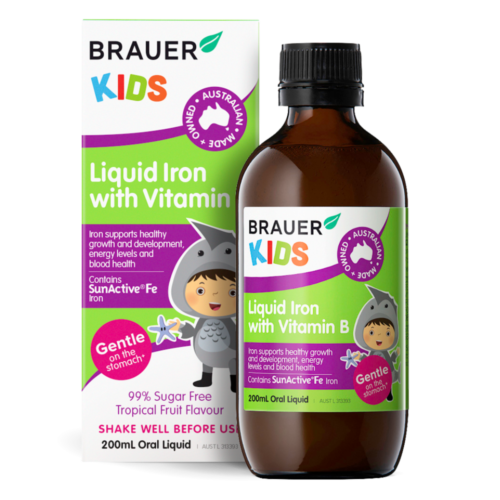 Brauer Kids Liquid Iron with Vitamin B 200ml - OhYouLuckyDuck.com.au