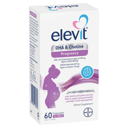 Elevit DHA & Choline Pregrancy 60 Capsules - OhYouLuckyDuck.com.au