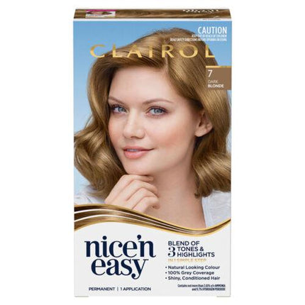 Clairol Nice N Easy 7 Dark Blonde Permanent Hair Colour - OhYouLuckyDuck.com.au