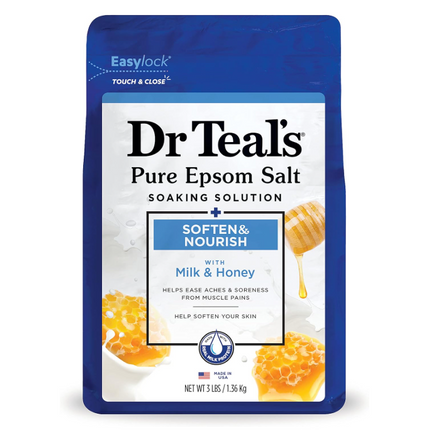 Dr Teals Epsom Salt Milk & Honey 1.36KG