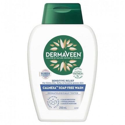 Dermaveen Sensitive Relief Calmexa Soap Free Wash 250ml - OhYouLuckyDuck.com.au