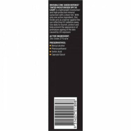 Invisible Zinc Sheer Defence SPF 50 Tinted Moisturiser 50g - OhYouLuckyDuck.com.au