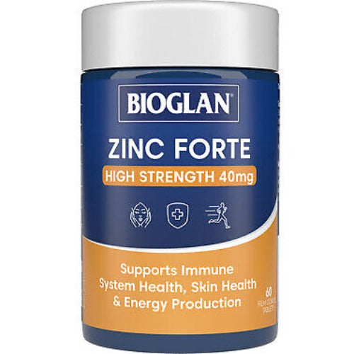Bioglan Zinc Forte High Strength 40mg 60 Tablets - OhYouLuckyDuck.com.au