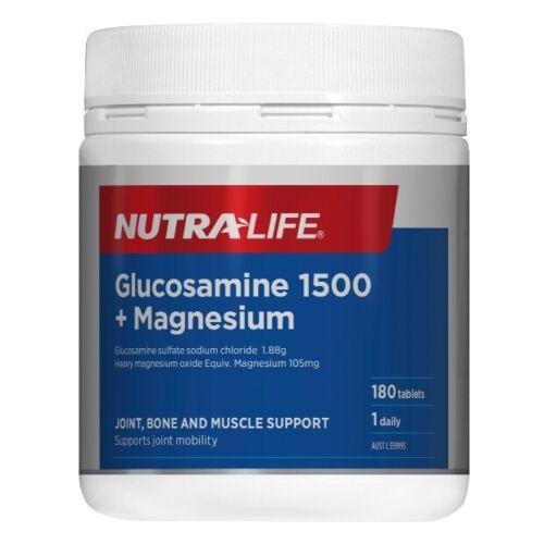 Nutra Life Glucosamine 1500 + Magnesium 180 Tablets - OhYouLuckyDuck.com.au
