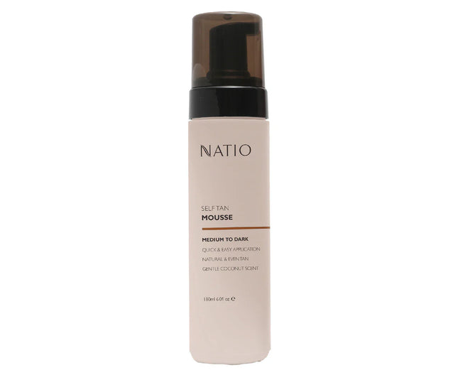 Natio Self Tan Mousse Medium to Dark 180ml - OhYouLuckyDuck.com.au
