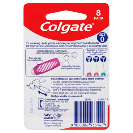 Colgate Interdental Brushes Size 0 8 Pack - OhYouLuckyDuck.com.au