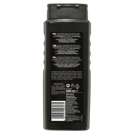 Nivea Men Deep Shower Gel 500ml - OhYouLuckyDuck.com.au