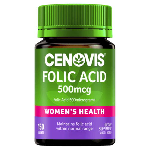 Cenovis Folic Acid 500mcg Tablets 150 - OhYouLuckyDuck.com.au