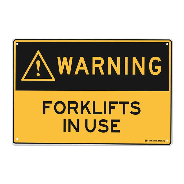 Sandleford Sign Warning Forklifts In Use