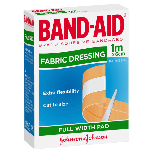 Bandaid Fabric Dressing Strip 1m x 6cm
