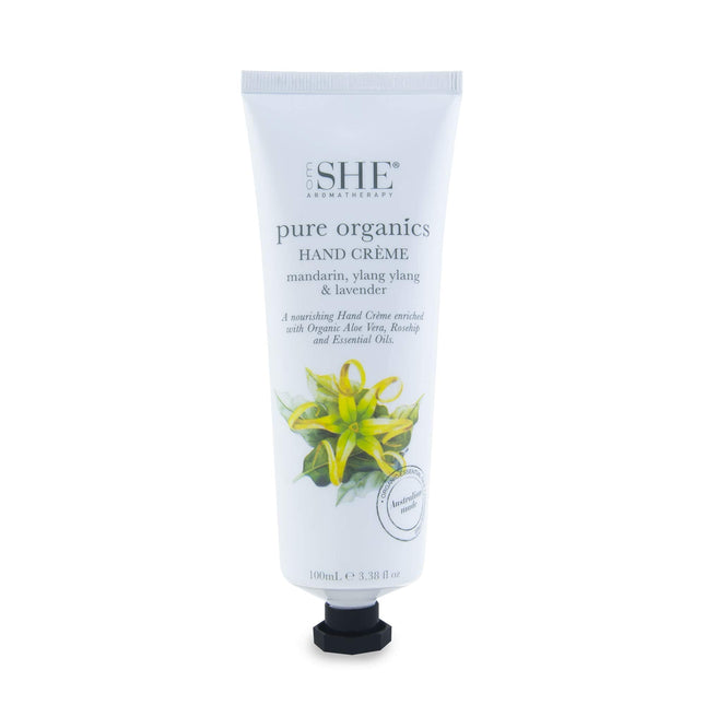 She Pure Organics Hand Cream with Mandarin Ylang Ylang and Lavender 100ML