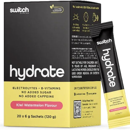 Switch Nutrition Hydrate Kiwi Watermelon Flavor 20 Sachets