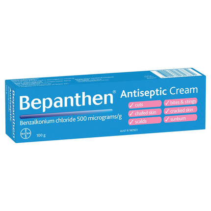 Bepanthen Antiseptic Cream for Cuts and Minor Wounds 100G
