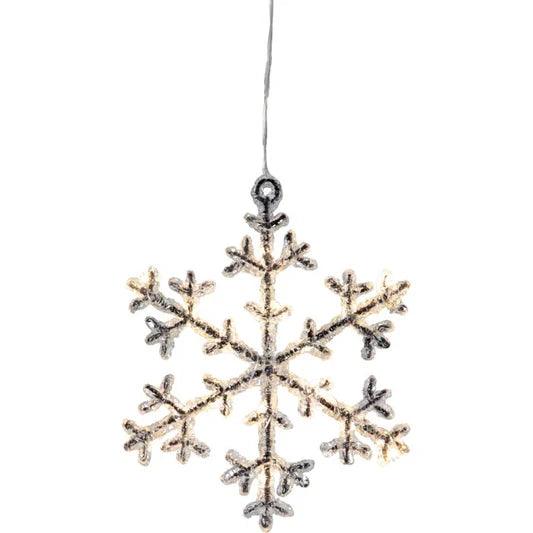 Xmas Icy Hang Star Brown Clear