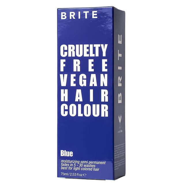 Brite Vegan Semi Permanent Hair Colour Blue 75ml