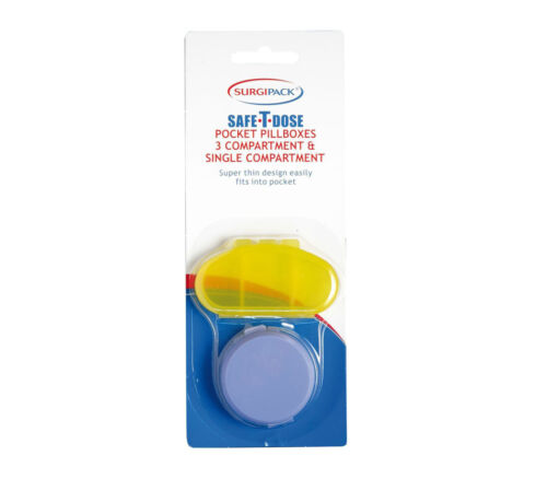Surgipack Safe-T-Dose Pocket Pill Boxes Assorted - OhYouLuckyDuck.com.au