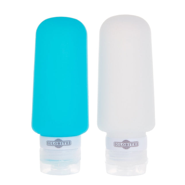 Globite Silicone Travel Bottles For Shampoo and Conditioner Leak Proof 2 Pack