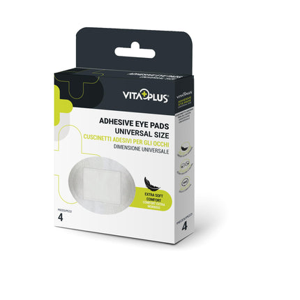 Vitaplus Adhesive Eye Pads for First Aid and Eye Injuries 4 Pack