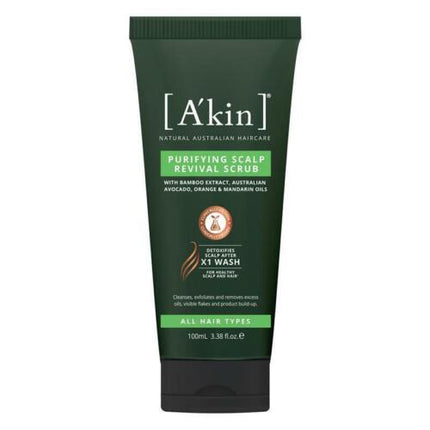 A'kin Purifying Scalp Revival Scrub 100mL - OhYouLuckyDuck.com.au