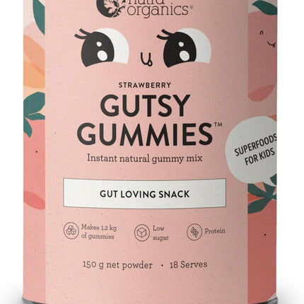 Nutra Organics Gutsy Gummies Strawberry 150g - OhYouLuckyDuck.com.au