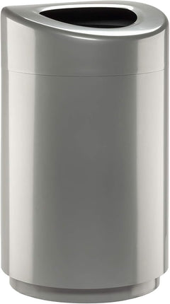 Safco Open Top Stainless Steel Modern Garbage Can for Indoor Use Silver