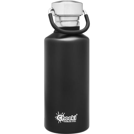 Cheeki Classic Matte Black Stainless Steel Bottle 500ML
