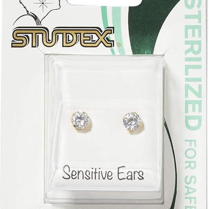Studex Gold Plated Cubic Zirconia Earring Set 5MM