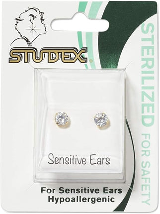 Studex Gold Plated Cubic Zirconia Earring Set 5MM