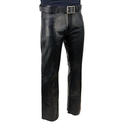 Milwaukee Leather Classic Fit 5 Pocket Leather Pants for Men LKM5790 38