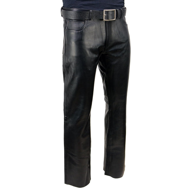 Milwaukee Leather Classic Fit 5 Pocket Leather Pants for Men LKM5790 38