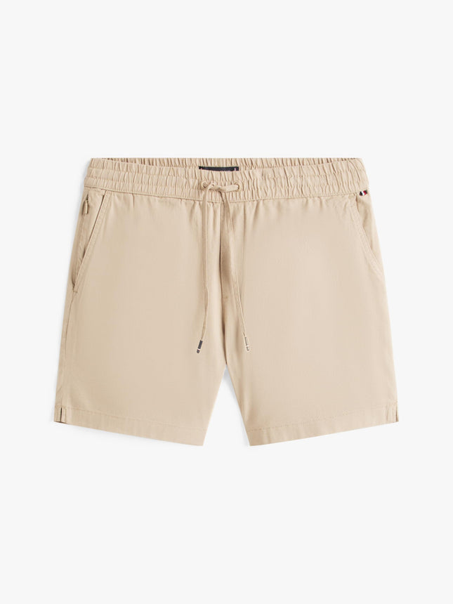 Tommy Hilfiger Mens Pull On Cotton Linen Short Beige Medium