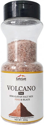 SafeSalt Australia Himalayan Volcano Salt Mix Pink & Black Shaker 200G