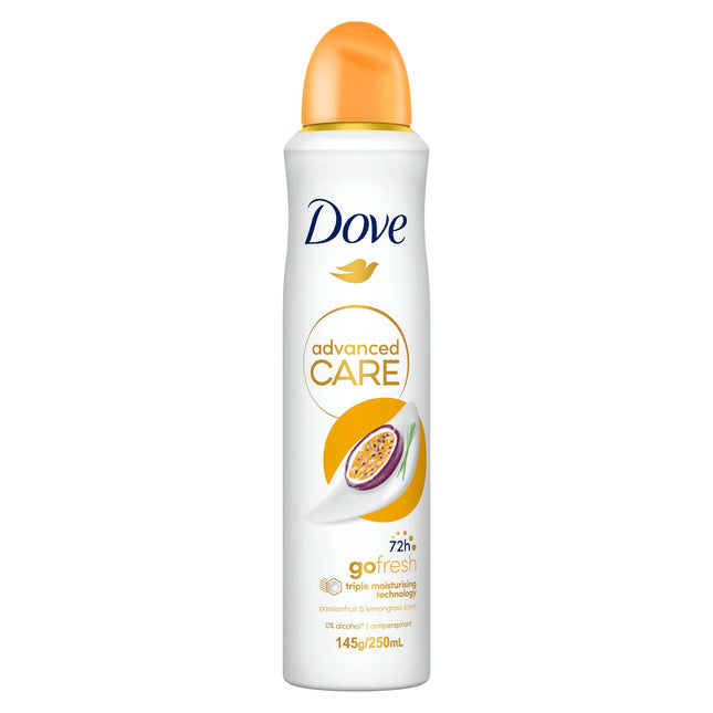 Dove Women Aerosol Deodorant Passionfruit Advanced 72hr 250ML
