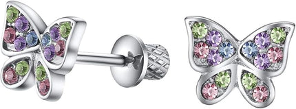 Adnohr Sensitive Surgical Steel Rainbow Butterfly Stud Earrings