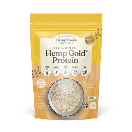 Hemp Foods Australia Organic Gold Hemp Protein Powder 450G