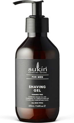 Sukin Men Shaving Gel 225 ml - OhYouLuckyDuck.com.au