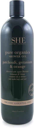 om SHE Pure Organics Body Wash Patchouli Geranium and Orange 1 Litre