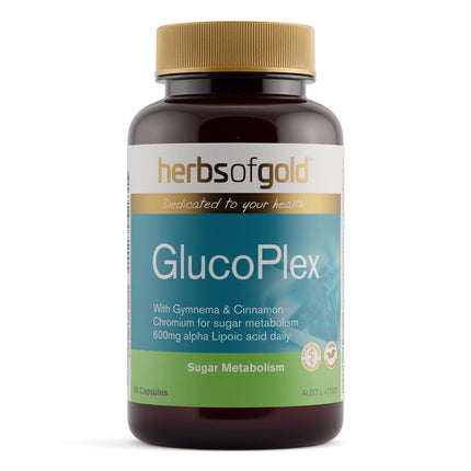 Herbs of Gold GlucoPlex for Healthy Blood Sugar and Glucose Metabolism 60 Capsules