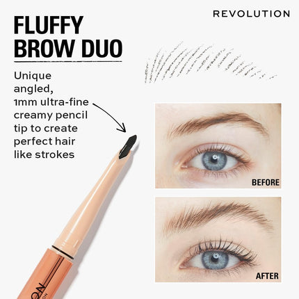 Revolution Beauty Fluffy Brow Duo Ash Brown 2.6G